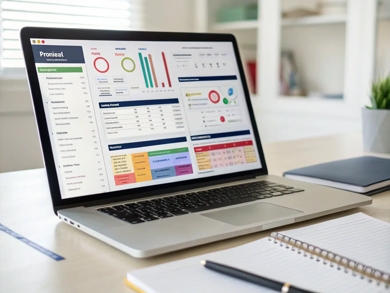 A project management dashboard displaying efficient workflow and successful project milestones, emphasizing effective project management.